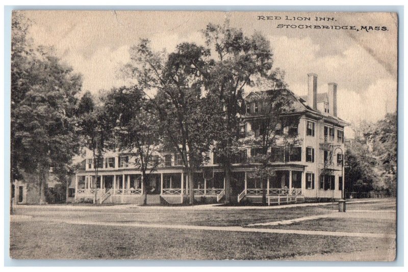 c1910 Red Lion Inn Stockbridge Massachusetts MA Antique Posted Postcard 