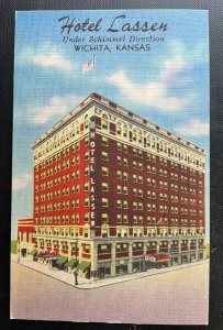 Vintage Postcard 1930-1945 Hotel Lassen Wichita Kansas