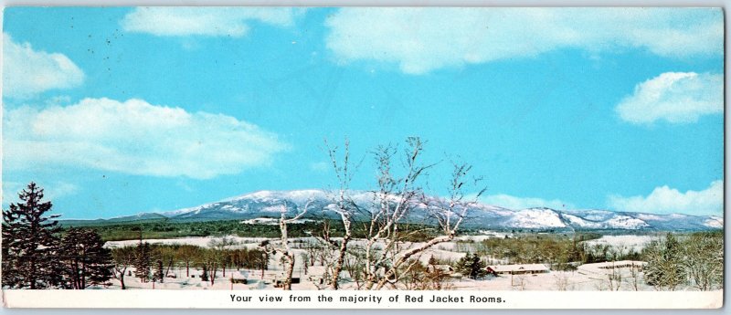 c1970s Conway, NH Red Jacket Moutnain View Motor Inn Motel Oversized Postcard 3S