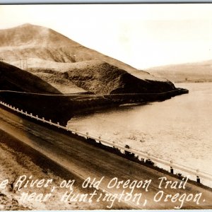 c1940s Huntington, OR RPPC Snake River Old Oregon Trail Scenic Real Photo A164