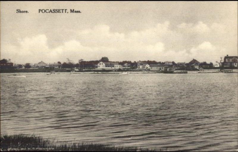 Pocasset Cape Cod MA Homes on Shore c1910 Postcard