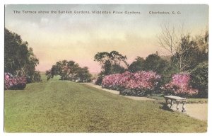 Middleton Place Gardens, Charleston, South Carolina, Hand Colored Albertype