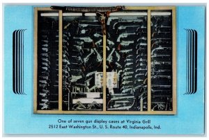 Virginia Grill One Of Seven Gun Display Cases Indianapolis Indiana IN Postcard