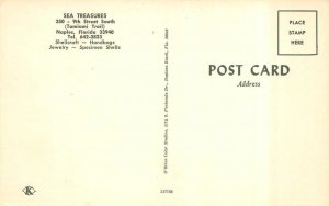 Naples. FL Florida  SEA TREASURES Gifts~Shells STORE INTERIOR  Roadside Postcard 