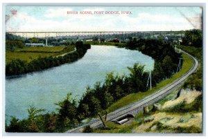 c1910's View Of River Scene Fort Dodge Iowa IA Unposted Antique Postcard