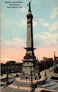 Soldiers' and Sailors' Monument Indianapolis IN Postcard PC25