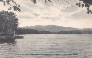 Maine Lake Kezar West Shore Lower Bay Speckled Mountain in Distance Albertype