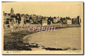 Old Postcard St Servan The Sablons Beach