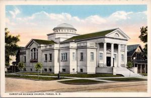 Christian Science Church Fargo ND North Dakota Bloom Bros Vintage Postcard D36