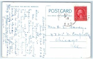 DEVIL'S LAKE STATE PARK, WI ~ Bathing Beach & DIVING PLATFORM 1926  Postcard 