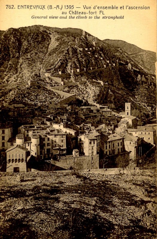 France - Entrevaux. General View & Climb to the Chateau