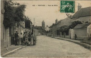 CPA PERTHES Rue de Milly (19745)