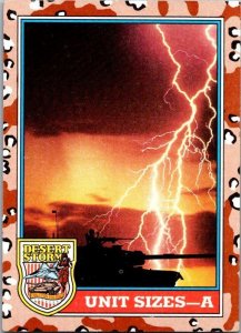 Military 1991 Topps Dessert Storm Card Unit Sizes A sk21354