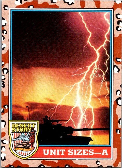 Military 1991 Topps Dessert Storm Card Unit Sizes A sk21354