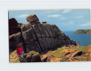 Postcard The Logan Rock, Treen, England