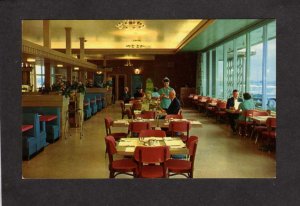 KS Interior Dining Restaurant Olympic House Kansas Turnpike Postcard