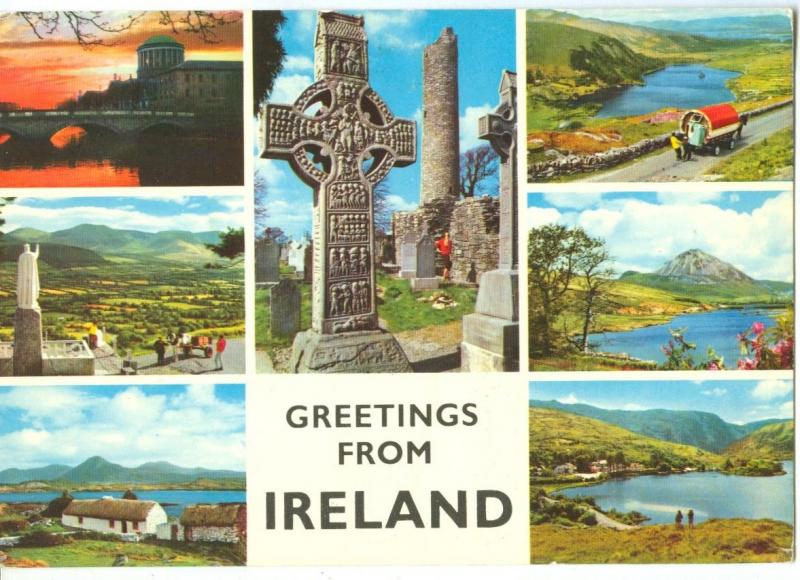 Greetings from Ireland, 1980 used Postcard