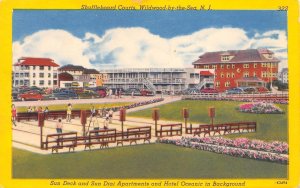 Shuffleboard Courts Wildwood-by-the-Sea, NJ Sun Dial Apartments Vintage Postcard