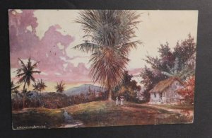 1910 Ship Postcard Cover From Kingston Jamaica to Boston MA USA Depicts Jamaica