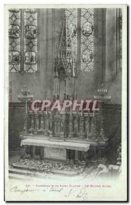 Old Postcard Cathedraie De Saint Claude Le Maitre Altar