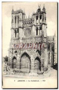 Old Postcard Amiens Cathedrale