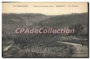 Postcard Old Acquigny Vue Generale around De Louviers