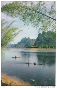 Fishing Boats in the Lijiang River , China , 70-90s