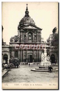 Paris Old Postcard L & # 39Eglise Sorbonne