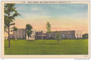 Mack Library, Bob Jones University, Greenville, South Carolina, 30-40´s