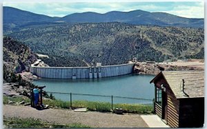 M-63378 Flaming Gorge Dam From Dutch John Visitor Center Green River Utah