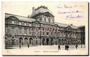 Old Postcard Paris Louvre Museum