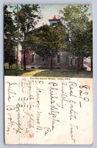 J95/ Cadiz Ohio Postcard c1910 Harrison County The Old School House 300