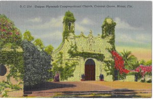 Unique Plymouth Congregational Church Coconut Grove Miami Florida