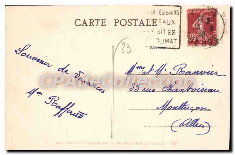 Old Postcard Evaux Les Bains Les Sources And Grand Hotel