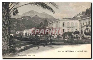 Old Postcard Menton Public Garden