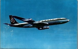 VINTAGE OLYMPIC AIRWAYS BOEING 707-320 PHOTOCHROME POSTCARD 38-129