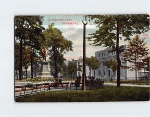 Postcard View in Military Park Newark New Jersey USA