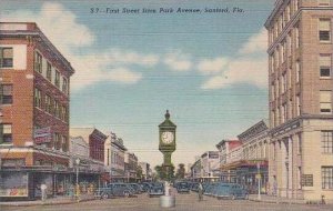 Florida Sanford First Street From Park Avenue 1947