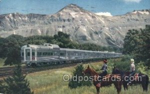 Denver Zephyr Train Locomotive  Steam Engine 1957 very light postal marking t...