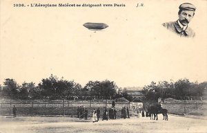 L'Aeroplane Melecot se dirigeant vers Paris Zeppelin Unused 