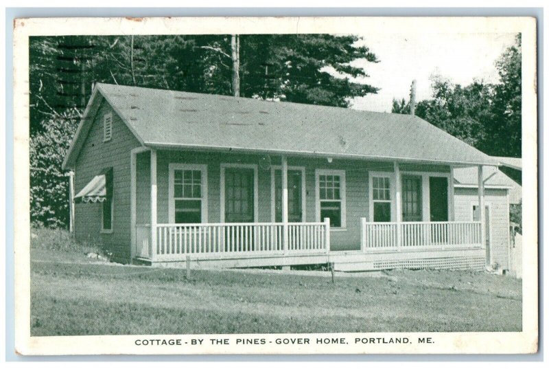Portland Maine ME Postcard Cottage By The Pines Gover Home Exterior 1944 Vintage
