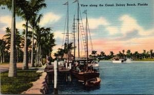 Florida Delray Beach View Along The Canal