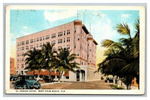 Vintage 1928 Advertising Postcard El Verano Hotel West Palm Beach Florida