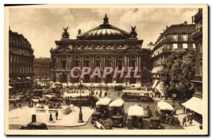 Old Postcard Paris Strolling Place From & # 39Opera