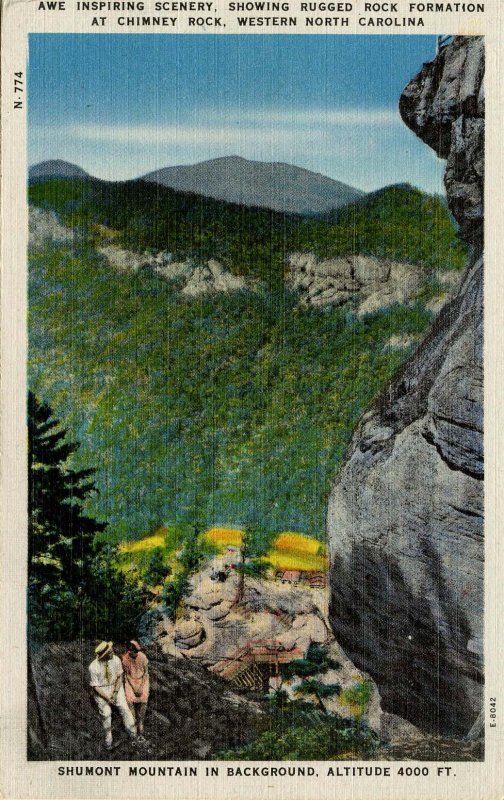 NC - View at Chimney Rock, Shumont Mtn in Background