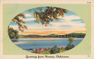 Nowata Oklahoma Scenic Waterfront Greeting Antique Postcard K73528