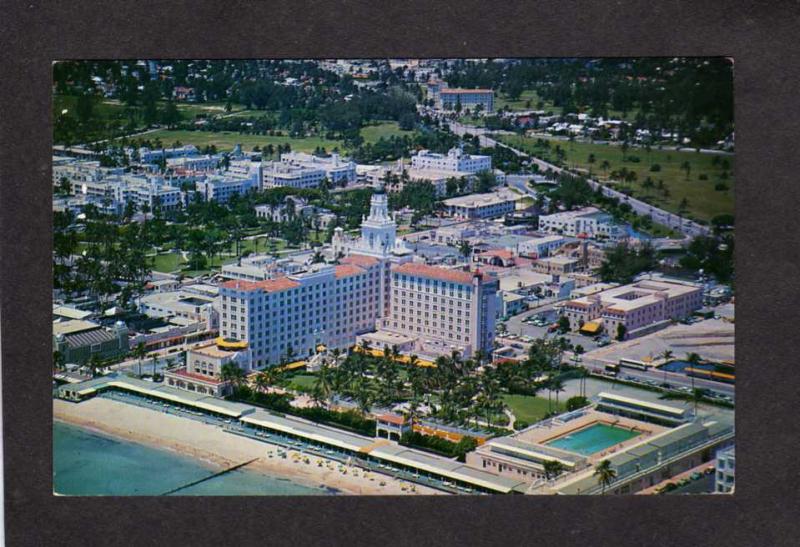 FL Roney Plaza Hotel Miami Beach Florida Postcard  Pool