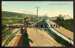 h2777 - ENGLAND Portsmouth Postcard 1910s Portsdown Hill Tram