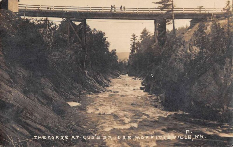 Morfittsville New York Gus's Bridge Gorge Real Photo Postcard AA49120