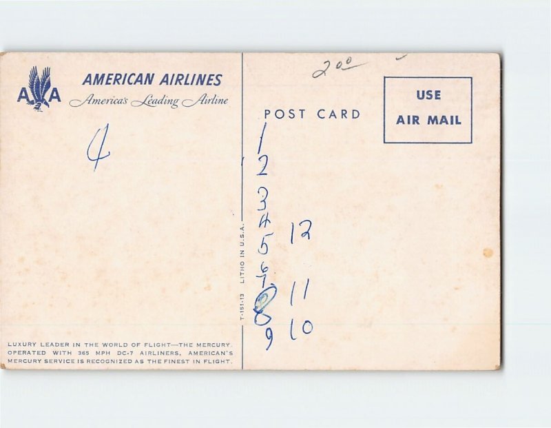 Postcard American Airlines America's Leading Airline